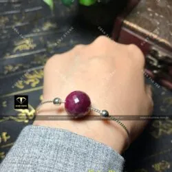 Lắc bạc Ruby Nam Phi mài giác