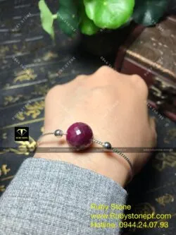Lắc bạc Ruby Nam Phi mài giác