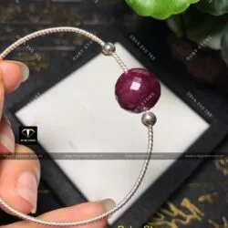 Lắc bạc Ruby Nam Phi mài giác