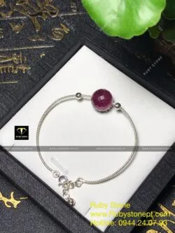 Lắc bạc Ruby Nam Phi mài giác - Ảnh 5