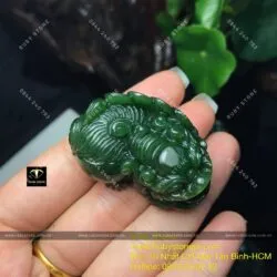 Cặp tỳ hưu Ngọc bích Canada chạm trổ tinh xảo (Trưng bày Phong thủy) - Ảnh 5