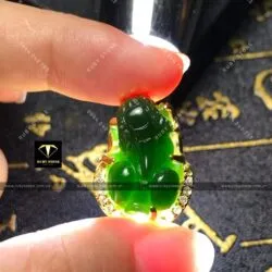 Nhẫn tỳ hưu ngọc bích Canada, vàng 18k
