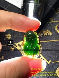 Nhẫn tỳ hưu ngọc bích Canada, vàng 18k - Ảnh 2
