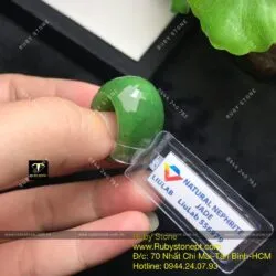 Nhẫn yên ngựa Ngọc bích Canada mài giác - Hình ảnh 2