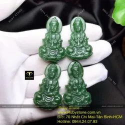Phật Bà Quan Âm ngọc bích Canada, KT 39mm - Ảnh 2