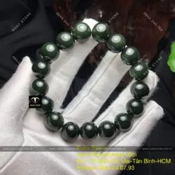 Chuỗi ngọc bích Canada sẫm màu 12 ly - Ảnh 6