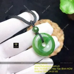 Đồng điếu ngọc bích xanh lá, KT 27mm - Hình ảnh 6