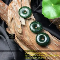 Đồng điếu ngọc bích Canada xanh đậm, KT 28mm - Hình ảnh 5
