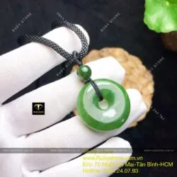 Đồng điếu ngọc bích xanh lá, KT 27mm - Hình ảnh 5