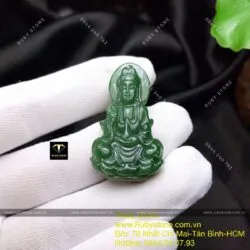 Phật Bà Quan Âm ngọc bích Canada, KT 39mm