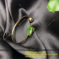 Lắc tay hồ điệp ngọc bích Canada, vàng 18k - Ảnh 5