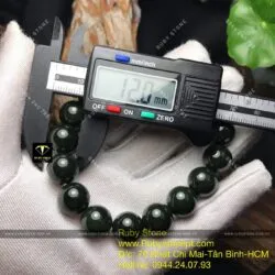 Chuỗi ngọc bích Canada sẫm màu 12 ly - Ảnh 5