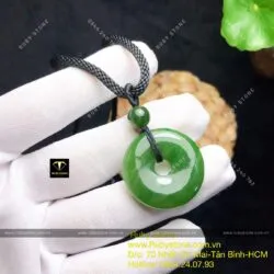 Đồng điếu ngọc bích xanh lá, KT 27mm - Hình ảnh 4