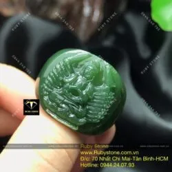 Nhẫn Phật bản mệnh Ngọc bích (Hàng đặt theo mệnh và ni tay) - Ảnh 6