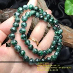 Vòng cổ ngọc Cẩm thạch sơn thuỷ Myanmar 9 ly - Ảnh 7