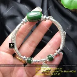 Vòng bạc mix lu thống ngọc bích Canada - Hình ảnh 4