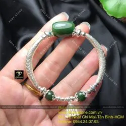 Vòng bạc mix lu thống ngọc bích Canada - Hình ảnh 5