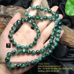 Vòng cổ ngọc Cẩm thạch sơn thuỷ Myanmar 9 ly - Ảnh 6