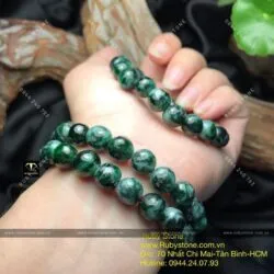 Vòng cổ ngọc Cẩm thạch sơn thuỷ Myanmar 9 ly - Ảnh 2