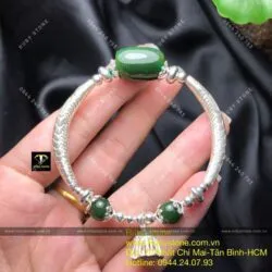 Vòng bạc mix lu thống ngọc bích Canada - Hình ảnh 3