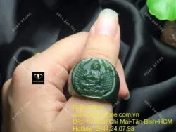 Nhẫn Phật bản mệnh Ngọc bích (Hàng đặt theo mệnh và ni tay) - Ảnh 2