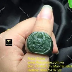 Nhẫn Phật bản mệnh Ngọc bích (Hàng đặt theo mệnh và ni tay)