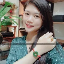 Đồng điếu ngọc bích Canada xanh lá, KT 28mm