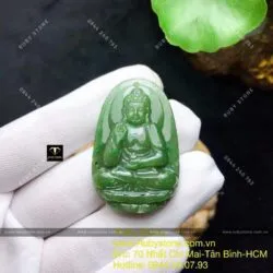 Adida - Phật bản mệnh Ngọc bích tuổi Tuất-Hợi, KT 37mm (chất thường) - Ảnh 4