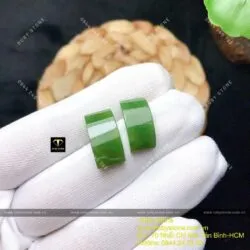 Mặt đá trang sức nhẫn yên ngựa Ngọc bích - Ảnh 4