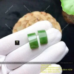Mặt đá trang sức nhẫn yên ngựa Ngọc bích - Ảnh 3