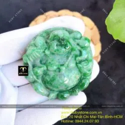 Phật Di Lặc ngọc Cẩm thạch sơn thuỷ Myanmar - Ảnh 2