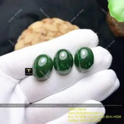 Mặt nhẫn trang sức Ngọc bích sẫm màu