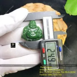 Phật Di Lặc ngọc bích Canada, kích thước 25mm - Ảnh 2