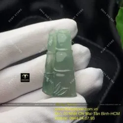 Trúc quân tử ngọc Cẩm thạch (Jadeite A), KT 39mm - Hình ảnh 2