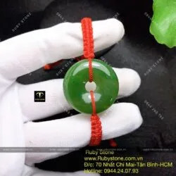 Đồng điếu ngọc bích Canada xanh lá, KT 28mm