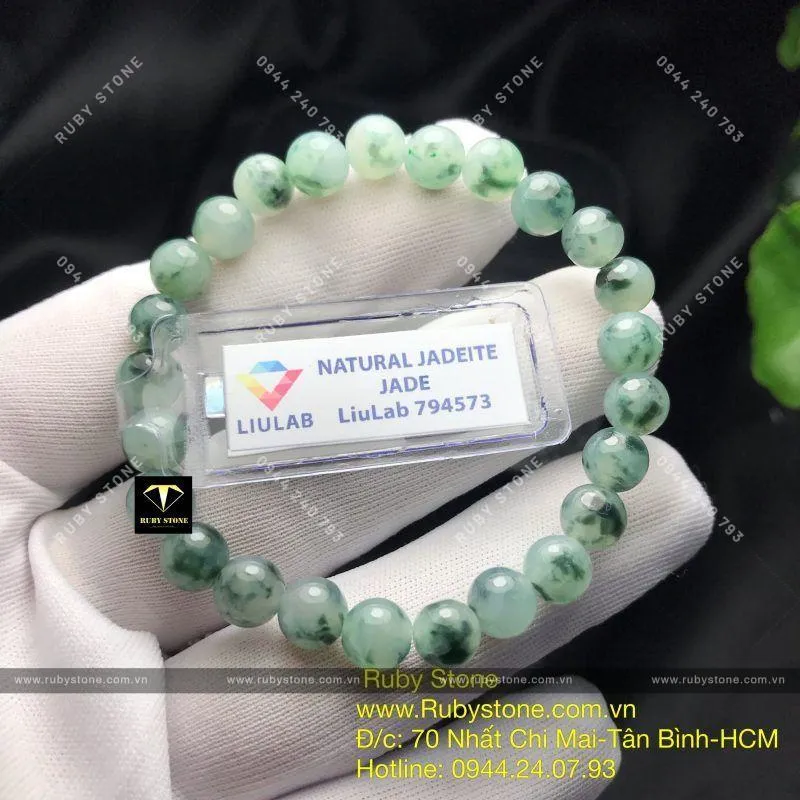 Vòng ngọc Cẩm thạch hoa bay 7 ly Vòng ngọc Cẩm thạch hoa bay 7 ly - Ảnh 3