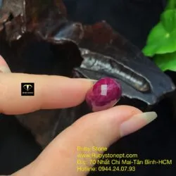 Charm đá Ruby Nam Phi màu rượu vang - Ảnh 5