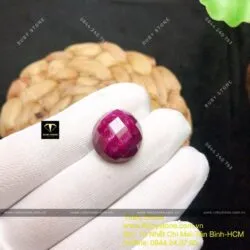 Mặt đá trang sức Ruby Nam Phi mài giác - Hình ảnh 2