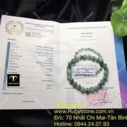 Vòng ngọc Cẩm thạch hoa bay 7 ly Vòng ngọc Cẩm thạch hoa bay 7 ly