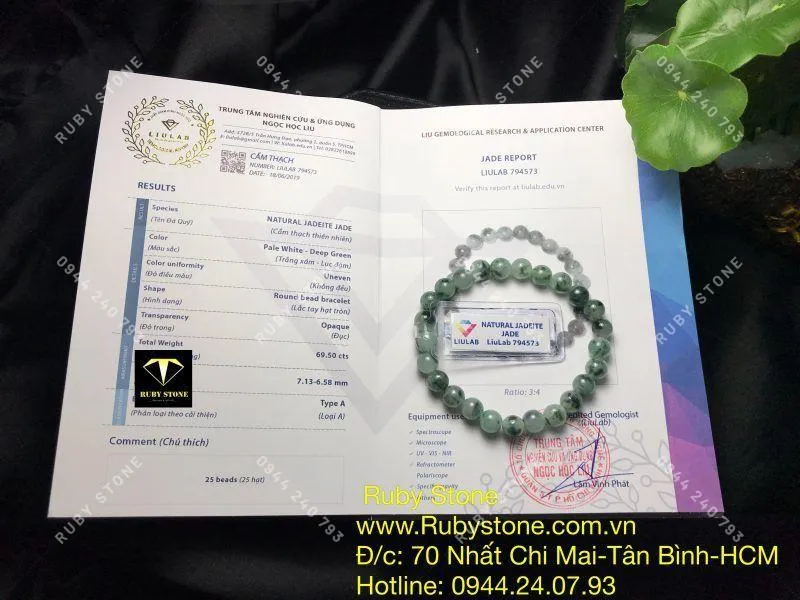 Vòng ngọc Cẩm thạch hoa bay 7 ly Vòng ngọc Cẩm thạch hoa bay 7 ly - Ảnh 5