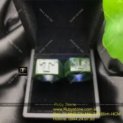 Nhẫn Ngọc bích - Chạm khắc chữ cái theo yêu cầu - Ảnh 2