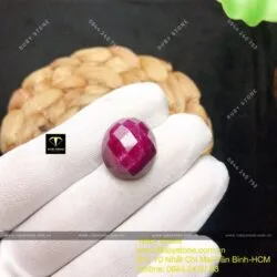 Mặt đá trang sức Ruby Nam Phi mài giác - Hình ảnh 3