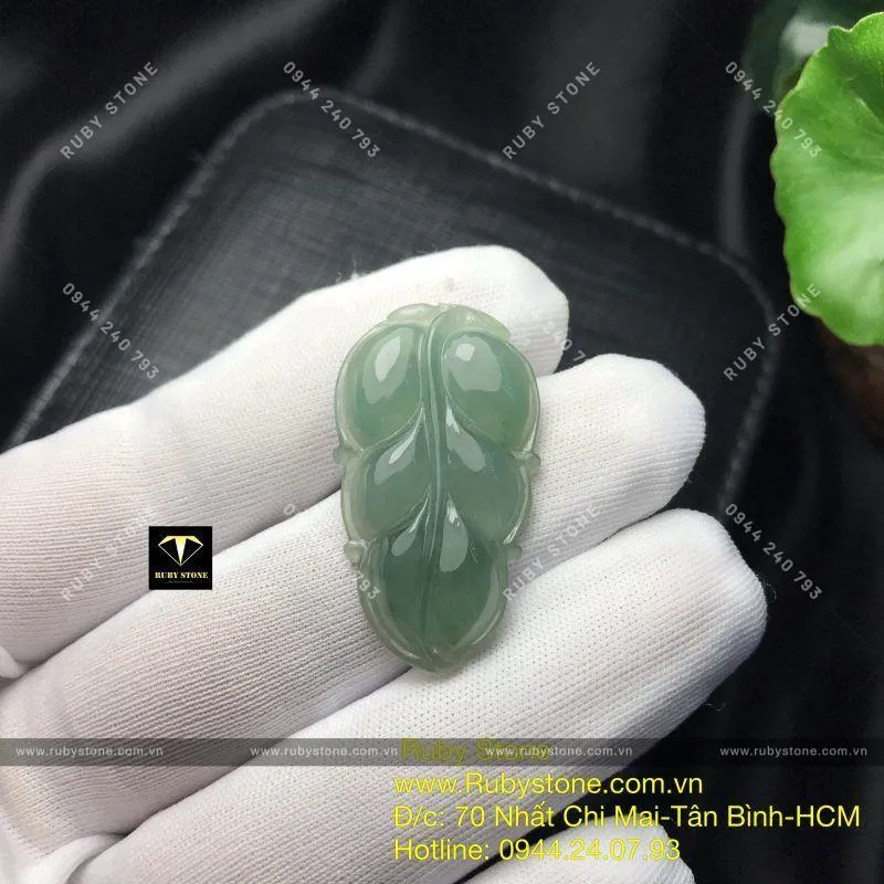 Chiếc lá ngọc Cẩm thạch Myanmar Chiếc lá ngọc Cẩm thạch Myanmar - Ảnh 4