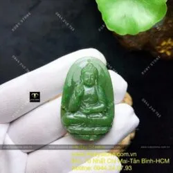 Adida - Phật bản mệnh Ngọc bích tuổi Tuất-Hợi, KT 37mm (chất thường) - Ảnh 3
