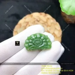 Mặt dây chuyền Hoa mẫu đơn xếp tầng Ngọc bích