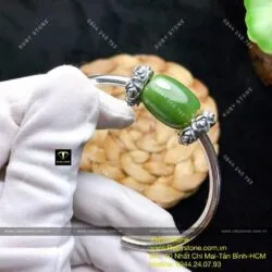 Kiềng bạc lu thống Ngọc bích thon xanh lá - Ảnh 5