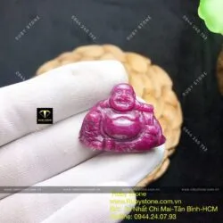 Phật Di Lặc Ruby Nam Phi, KT 23mm - Ảnh 2