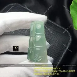 Trúc quân tử ngọc Cẩm thạch (Jadeite A), KT 39mm - Hình ảnh 3