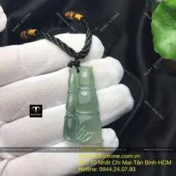 Trúc quân tử ngọc Cẩm thạch (Jadeite A), KT 39mm - Hình ảnh 4
