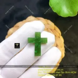 Thánh giá ngọc bích Canada, KT 23mm - Ảnh 3
